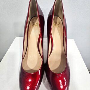 Joan David  Red Patent Leather Pumps 9